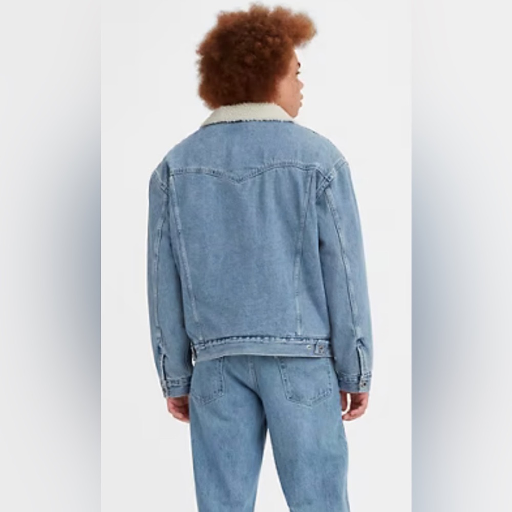 GUC Levi’s Mens Sherpa Trucker Jacket in XL - Picture 2 of 6